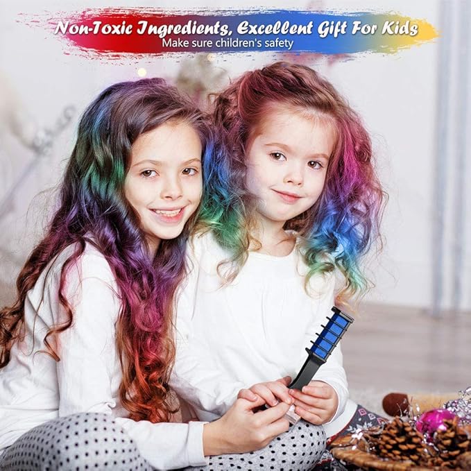 6 Pack  Hair dye comb multicolors
