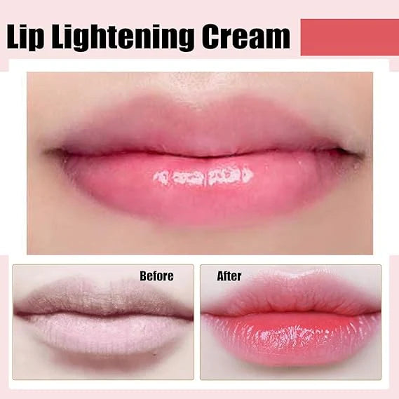 Lip whitening cream moisturizing and pinkish look