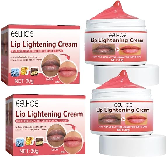 Lip whitening cream moisturizing and pinkish look