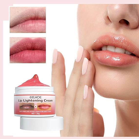 Lip whitening cream moisturizing and pinkish look