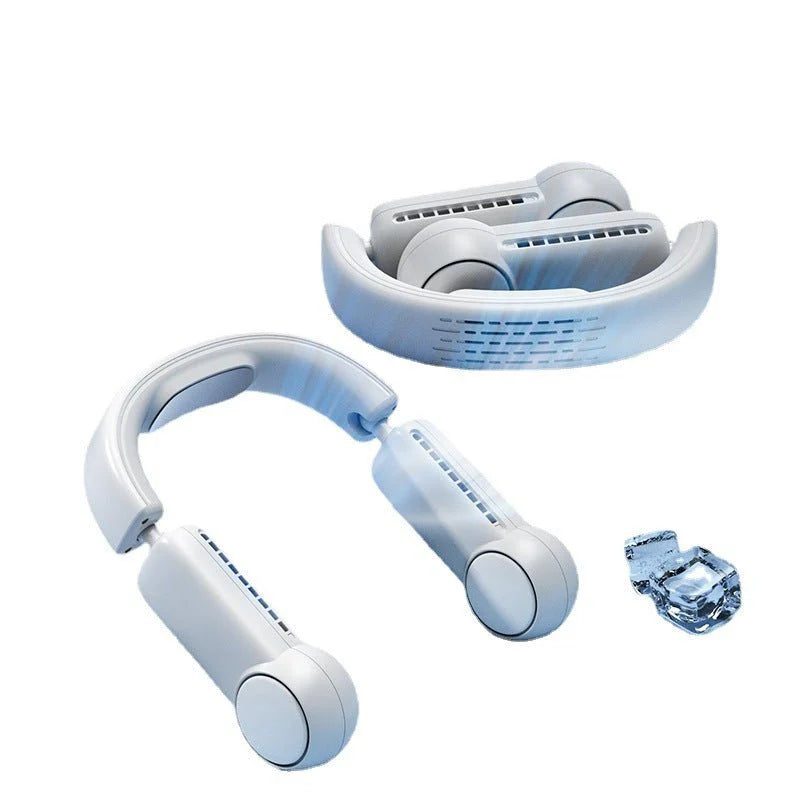 Portable Mini Neck Fan Portable Bladeless Fan USB Rechargeable Leafless Hanging Fans Air Cooler