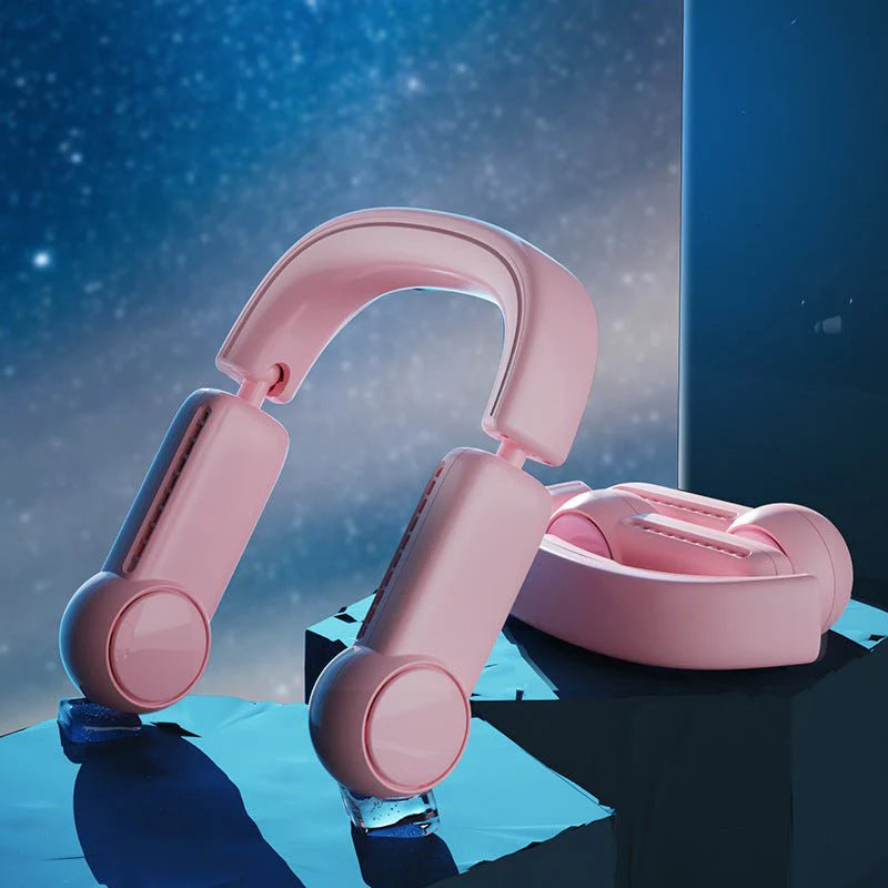 Portable Mini Neck Fan Portable Bladeless Fan USB Rechargeable Leafless Hanging Fans Air Cooler